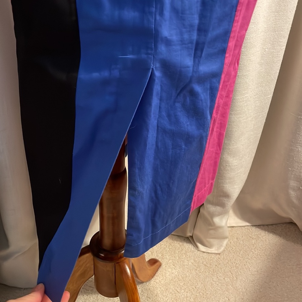 Mara Hoffman Georgia Color Block Midi Dress w V Back - Picture 9 of 11
